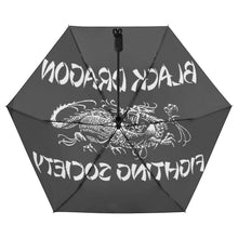 Load image into Gallery viewer, Black Dragon Fighting Society Lightweight Manual Folding Umbrella Printing Outside