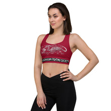 Load image into Gallery viewer, Black Dragon Fighting Society in Red Longline sports bra