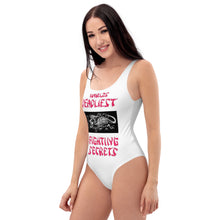Load image into Gallery viewer, Worlds Deadliest Fighting Secrets One-Piece Swimsuit