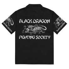 Load image into Gallery viewer, Deadliest Fighting Secretes Count Dante Black Dragon Fighting Society button shirt