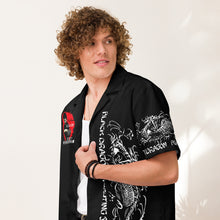Load image into Gallery viewer, Deadliest Fighting Secretes Count Dante Black Dragon Fighting Society button shirt