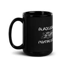 Load image into Gallery viewer, Black Dragon Fighting Society Count Dante & Worlds Deadliest Fighting secrets Black Glossy Mug