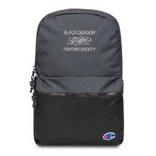 Load image into Gallery viewer, Black Dragon Fighting Society Embroidered Champion Backpack