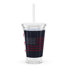 Load image into Gallery viewer, Trump Assassion Attempt Victory & Make America Great Agin Flag MAGA plastic tumbler