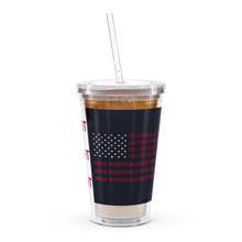 Load image into Gallery viewer, Trump Assassion Attempt Victory & Make America Great Agin Flag MAGA plastic tumbler