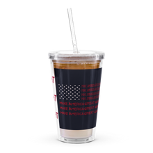 Load image into Gallery viewer, Trump Assassion Attempt Victory & Make America Great Agin Flag MAGA plastic tumbler