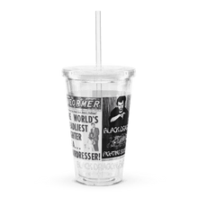 Load image into Gallery viewer, Black Dragon Fighting Society Count Dante Deadliest man Alive is a Hair Dresser artical plastic tumbler