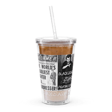 Load image into Gallery viewer, Black Dragon Fighting Society Count Dante Deadliest man Alive is a Hair Dresser artical plastic tumbler