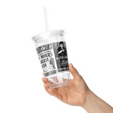 Load image into Gallery viewer, Black Dragon Fighting Society Count Dante Deadliest man Alive is a Hair Dresser artical plastic tumbler