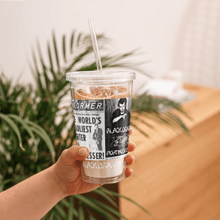 Load image into Gallery viewer, Black Dragon Fighting Society Count Dante Deadliest man Alive is a Hair Dresser artical plastic tumbler