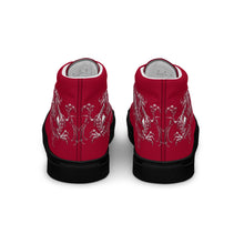 Load image into Gallery viewer, Black Dragon Fighting Society Men’s high top canvas shoes in Red