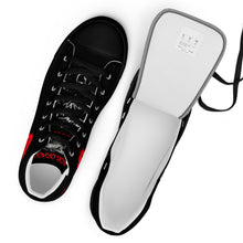 Load image into Gallery viewer, World's Deadliest Fighting Secrets & Black Dragon Fighting Society Count Dante Comic Book AdMen’s high top canvas shoes