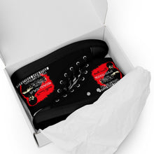 Load image into Gallery viewer, World's Deadliest Fighting Secrets & Black Dragon Fighting Society Count Dante Comic Book AdMen’s high top canvas shoes