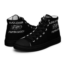 Load image into Gallery viewer, Black Dragon Fighting Society Original Men’s high top canvas shoes