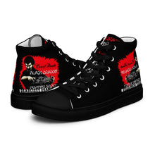 Load image into Gallery viewer, World's Deadliest Fighting Secrets & Black Dragon Fighting Society Count Dante Comic Book AdMen’s high top canvas shoes
