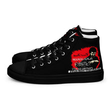 Load image into Gallery viewer, World's Deadliest Fighting Secrets & Black Dragon Fighting Society Count Dante Comic Book AdMen’s high top canvas shoes