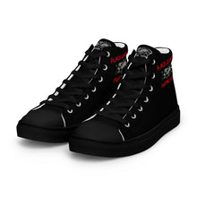 Load image into Gallery viewer, Black Dragon Fighting Society Red/Black Men’s high top canvas shoes