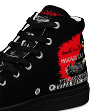 Load image into Gallery viewer, World's Deadliest Fighting Secrets & Black Dragon Fighting Society Count Dante Comic Book AdMen’s high top canvas shoes