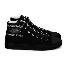 Load image into Gallery viewer, Black Dragon Fighting Society Original Men’s high top canvas shoes