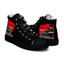 Load image into Gallery viewer, World's Deadliest Fighting Secrets & Black Dragon Fighting Society Count Dante Comic Book AdMen’s high top canvas shoes