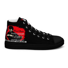 Load image into Gallery viewer, World's Deadliest Fighting Secrets & Black Dragon Fighting Society Count Dante Comic Book AdMen’s high top canvas shoes