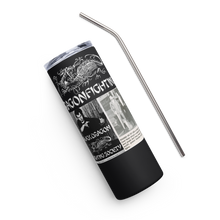 Load image into Gallery viewer, Black Dragon Fighting Society Count Dante Deadliest fIghter was a hairdresser Stainless steel tumbler