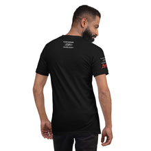 Load image into Gallery viewer, Black Dragon Fighting Society Kumite with arm patches Unisex t-shirt in Choice of colors.