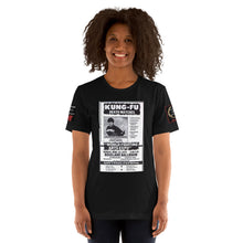 Load image into Gallery viewer, Black Dragon Fighting Society Official Kumite 1975 real newspaper add Unisex t-shirt