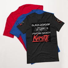 Load image into Gallery viewer, Black Dragon Fighting Society Official Kumite Unisex t-shirt in choice of colors