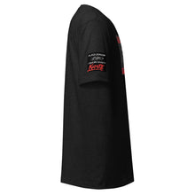 Load image into Gallery viewer, Black Dragon Fighting Society in white in Red & White, Kumite Unisex t-shirt