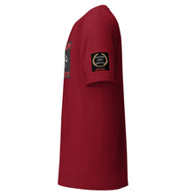 Load image into Gallery viewer, Black Dragon Fighting Society in white in Red & White, Kumite Unisex t-shirt