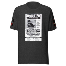 Load image into Gallery viewer, Black Dragon Fighting Society Official Kumite 1975 real newspaper add Unisex t-shirt