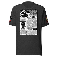 Load image into Gallery viewer, Count Dante's Black Dragon Fighting Society World;s Deadliest Fighting dim mak Death Touch ad Secrets Unisex t-shirt