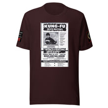 Load image into Gallery viewer, Black Dragon Fighting Society Official Kumite 1975 real newspaper add Unisex t-shirt