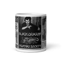 Load image into Gallery viewer, Deadliest Mn Alive is a Hair Dresser News Headline Count Dante Walking his Lion & Portrait White glossy mug