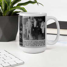 Load image into Gallery viewer, Deadliest Mn Alive is a Hair Dresser News Headline Count Dante Walking his Lion & Portrait White glossy mug