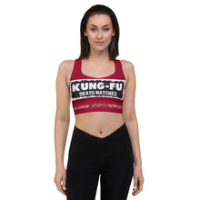 Load image into Gallery viewer, Black Dragon Fighting Society Kung Fu Death Matches in Red Longline sports bra
