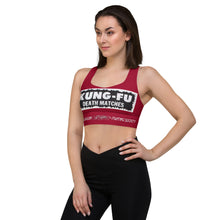 Load image into Gallery viewer, Black Dragon Fighting Society Kung Fu Death Matches in Red Longline sports bra
