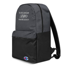 Load image into Gallery viewer, Black Dragon Fighting Society Embroidered Champion Backpack
