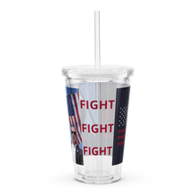 Load image into Gallery viewer, Trump Assassion Attempt Victory &amp; Make America Great Agin Flag MAGA plastic tumbler
