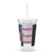 Load image into Gallery viewer, Trump Assassion Attempt Victory &amp; Make America Great Agin Flag MAGA plastic tumbler
