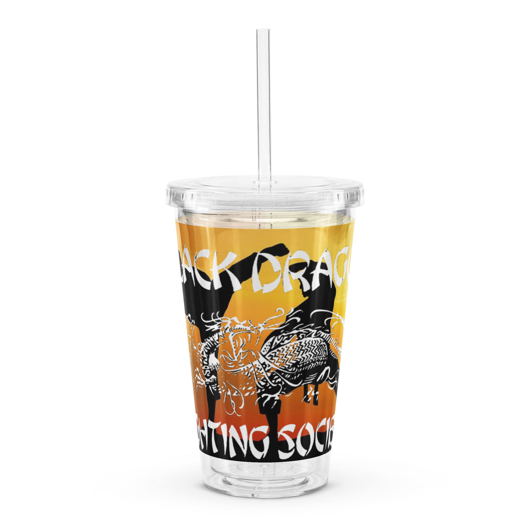 Black Dragon Fighting Society & Kumite Fighters plastic tumbler