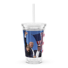 Load image into Gallery viewer, Trump Assassion Attempt Victory &amp; Make America Great Agin Flag MAGA plastic tumbler
