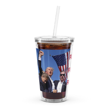 Load image into Gallery viewer, Trump Assassion Attempt Victory &amp; Make America Great Agin Flag MAGA plastic tumbler
