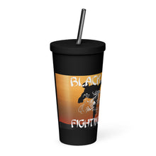 Load image into Gallery viewer, Black Dragon Fighting Society Kumite Fighters Insulated tumbler with a straw
