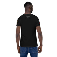Load image into Gallery viewer, Black Dragon Fighting Society Kumite with arm patches Unisex t-shirt in Choice of colors.
