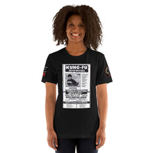 Load image into Gallery viewer, Black Dragon Fighting Society Official Kumite 1975 real newspaper add Unisex t-shirt
