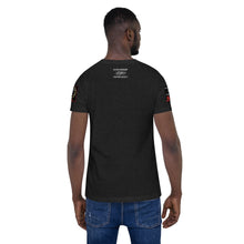 Load image into Gallery viewer, Black Dragon Fighting Society Kumite with arm patches Unisex t-shirt in Choice of colors.
