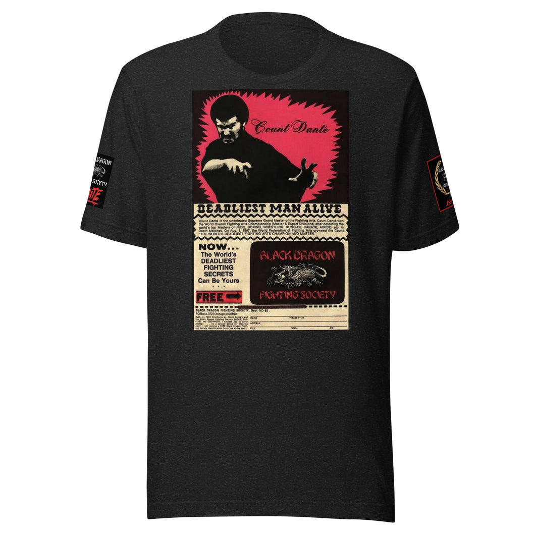 Count Dante's Black Dragon Fighting Society Original Comic Book Ad Unisex t-shirt.