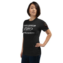 Load image into Gallery viewer, Black Dragon Fighting Society Kumite with arm patches Unisex t-shirt in Choice of colors.
